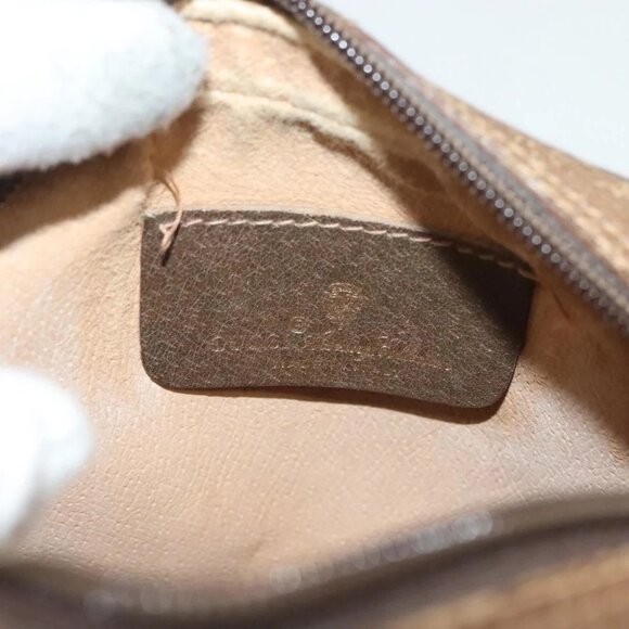 GUCCI GG Supreme Web Sherry Line Bag PVC Beige Gold 89 02 066 Auth BA3786 - Picture 10 of 16